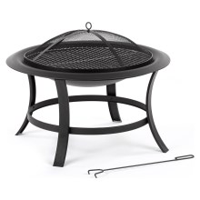 Fieldmann - Portable campfire ring with a grate d. 74 cm