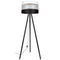 Floor lamp CORAL 1xE27/60W/230V wenge/black/white/gold