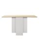 Foldable dining table 75x140 cm brown/white