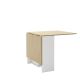 Foldable dining table 75x140 cm brown/white