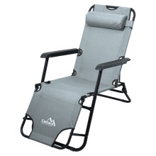 Folding adjustable chair grey/black