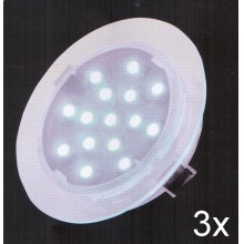 Fulgur 21072 - SET 3x LED Bathroom recessed light ELESPOT 1xLED/0,7W/230V IP44
