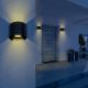 Globo - LED Outdoor wall light 2xLED/3W/230V IP44 black