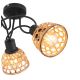 Globo - Surface-mounted chandelier 3xE27/15W/230V bamboo
