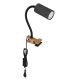 Globo - Flexible lamp with a clip 1xGU10/25W/230V black/brown