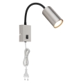 Globo - Flexible lamp 1xGU10/25W/230V black/chrome