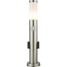 Globo - LED Outdoor lamp with a sensor and 2 zásuvkami LED/9W/230V IP44