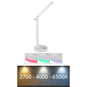 Globo - LED RGBW Dimmable touch table lamp LED/5W/230V + LED/2W 2700K/4000K/6500K white