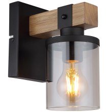 Globo - Wall lamp 1xE27/60W/230V oak