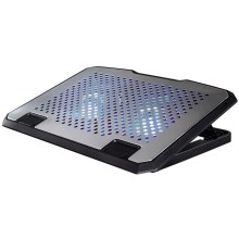 Hama - Cooling pad for laptop 2x fan USB chrome
