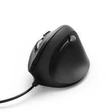 Hama - Ergonomic wired mouse 1000/1400/1800 DPI black