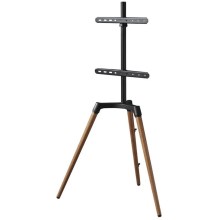 Hama - Floor holder for TV 32-65" black/walnut wood