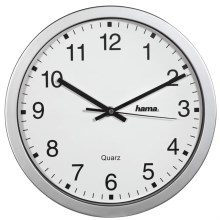 Hama - Wall clock 1xAA silver