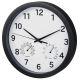 Hama - Wall clock with thermometer and humidity meter 1xAA black/white