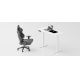 Height-adjustable desk LEVANO 140x60 cm white
