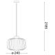 Ideal Lux - Chandelier on a string MINT 1xE27/60W/230V d. 24 cm clear