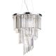Ideal Lux - Crystal chandelier on a string CARLTON 12xE14/40W/230V chrome