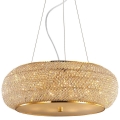 Ideal Lux - Crystal chandelier on a string PASHA 14xE14/40W/230V d. 65 gold