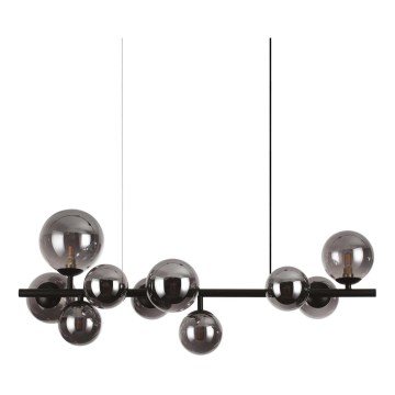 Ideal Lux - LED Chandelier on a string PERLAGE 10xG9/3W/230V 81 cm black/smoky