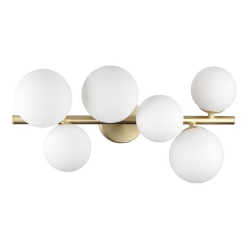 Ideal Lux - LED Surface-mounted chandelier PERLAGE 6xG9/3W/230V 49 cm gold/white
