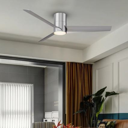 Immax NEO 07135-S - LED Dimmable ceiling fan FRESH LED/18W/230V Wi-Fi Tuya matte chrome + remote control