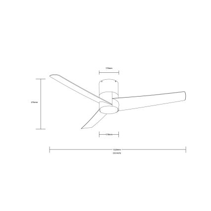 Immax NEO 07135-S - LED Dimmable ceiling fan FRESH LED/18W/230V Wi-Fi Tuya matte chrome + remote control