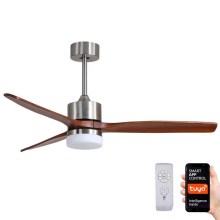 Immax NEO 07165-S - LED Dimmable ceiling fan ELEGANTE LED/18W/230V oak Wi-Fi Tuya + remote control
