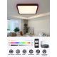 Immax NEO 07167-B40 - LED RGB+CCT Dimmable ceiling light NEO LITE TUDO LED/50W/230V Wi-Fi Tuya black + remote control