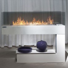 InFire - BIO fireplace 110x85,5 cm 3kW white