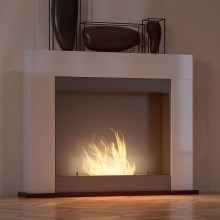 InFire - BIO fireplace 87,5x110 cm 3kW white