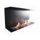 InFire - Built-in BIO fireplace 100x45 cm 3kW black