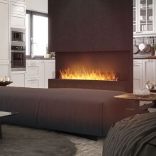 InFire - Built-in BIO fireplace 120x45 cm 3kW black