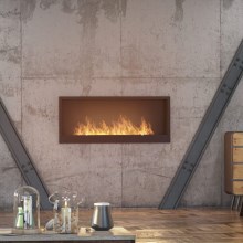 InFire - Built-in BIO fireplace 120x50 cm 3kW black