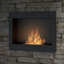 InFire - Built-in BIO fireplace 49x60 cm 3kW black