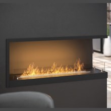 InFire - Corner BIO fireplace 110x45 cm 3kW black