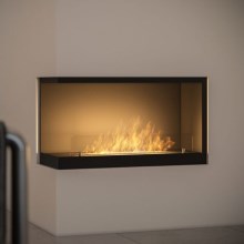 InFire - Corner BIO fireplace 80x45 cm 3kW black