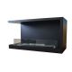 InFire - Corner BIO fireplace 80x45 cm 3kW black