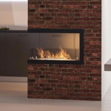 InFire - Corner BIO fireplace 80x50 cm 3kW bifacial