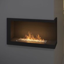 InFire - Corner BIO fireplace 84x54 cm 3kW black