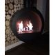 InFire - Hanging BIO fireplace d. 70 cm 3kW black