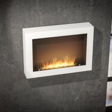 InFire - Wall BIO fireplace 80x56 cm 3kW white