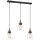 ITALUX - Chandelier on a string FRANCIS 3xE27/40W/230V black/gold