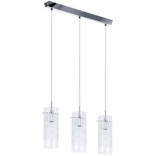 ITALUX - Chandelier on a string MAX 3xE27/60W/230V chrome/clear