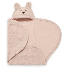 Jollein - Swaddle blanket fleece Bunny 100x105 cm Pale Pink