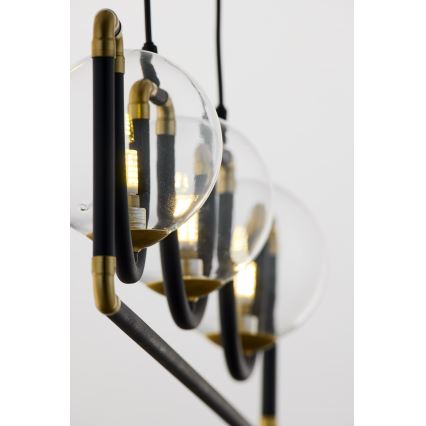 Jupiter 1990 - Chandelier on a string HANZA 3xG9/10W/230V black/gold