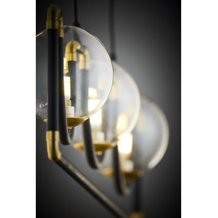 Jupiter 1990 - Chandelier on a string HANZA 3xG9/10W/230V black/gold