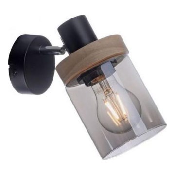 JUST LIGHT. 11311-18 - Wall spotlight PASQUAL 1xE27/40W/230V black/rubber fig