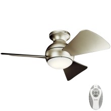 Kichler - LED Dimmable ceiling fan SOLA LED/10W/230V IP23 + remote control