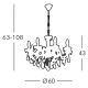 Kolarz 960.88 - Crystal chandelier on a chain VALERIE 8xE14/40W/230V