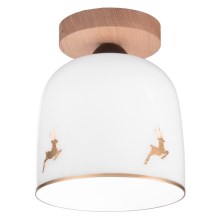 Kolarz A1352.11.Au.100 - Surface-mounted chandelier NONNA 1xE27/60W/230V deer oak/white/gold